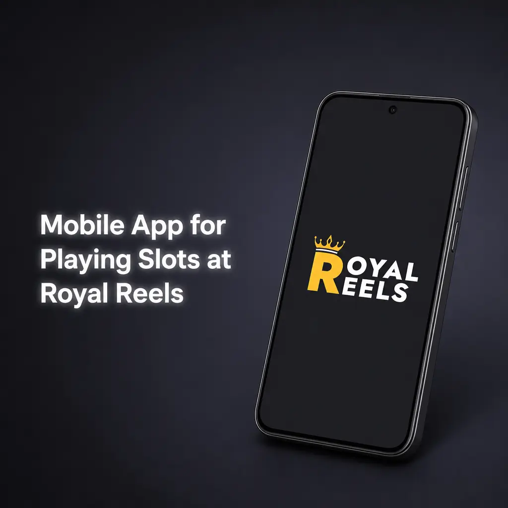 Royal Reels mobile slots app lobby on a smartphone