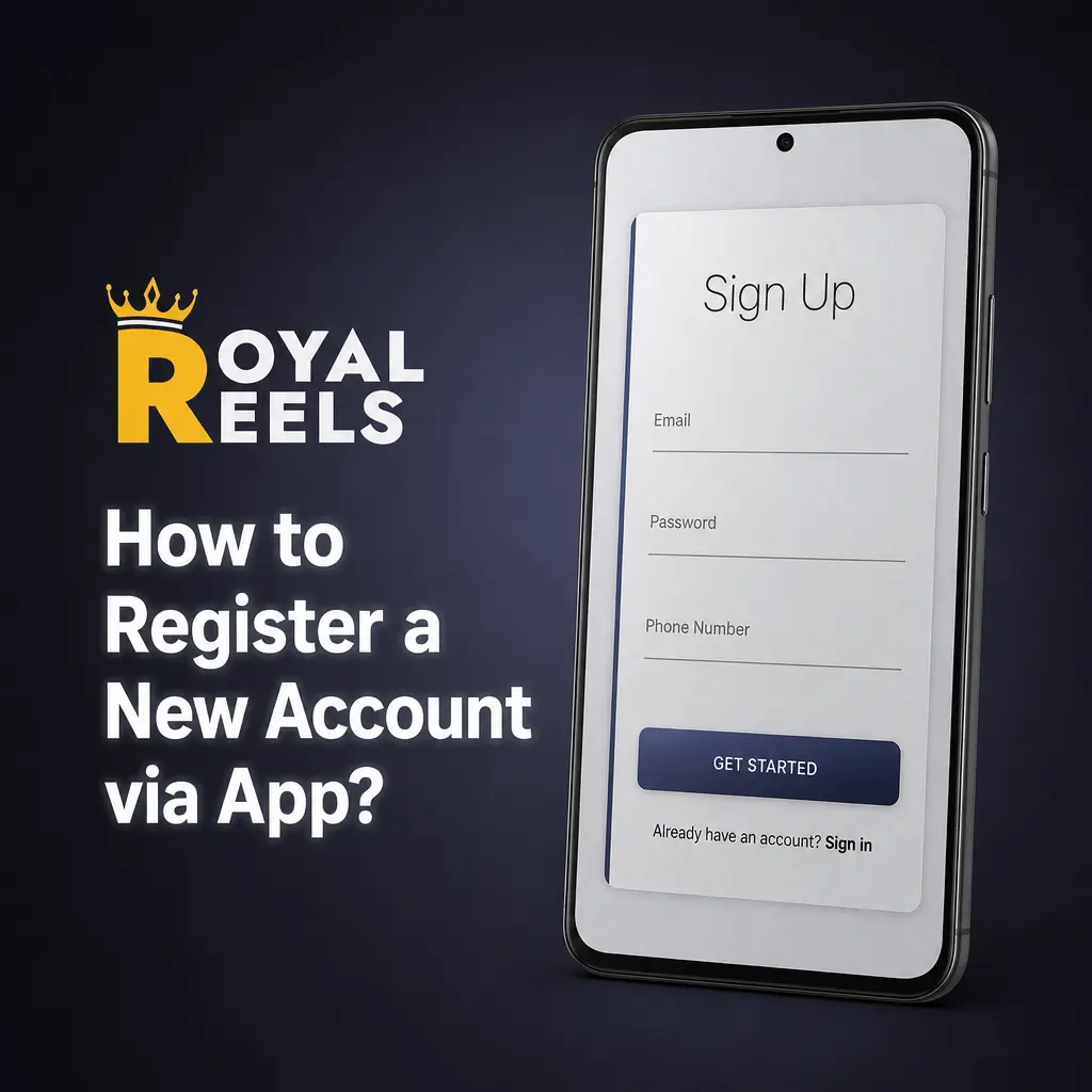 App registration screen on a mobile phone