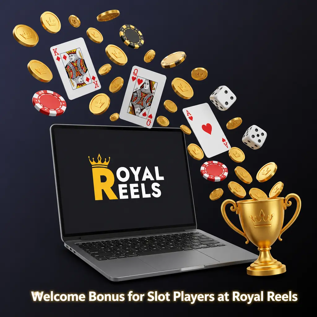Royal Reels slot player claiming welcome bonus